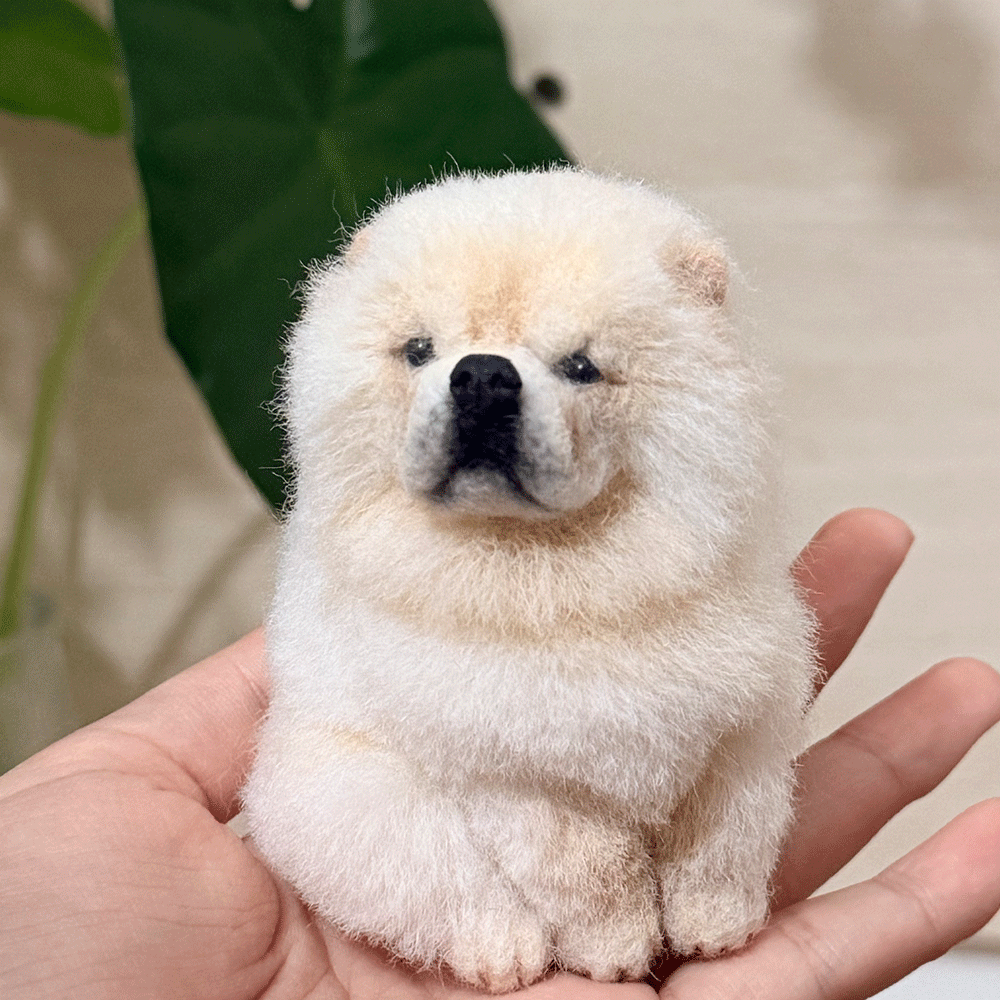 Custom Wool Needle Felt Embroidered Pet Portraits Beanie